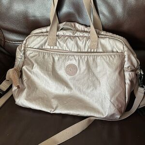 Kipling Shimmering Beige Travel Bag